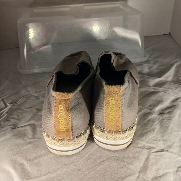 BOBS from Skechers Espadrille Flats Taupe Canvas Memory Foam Women Size 7.5 - Picture 5 of 8